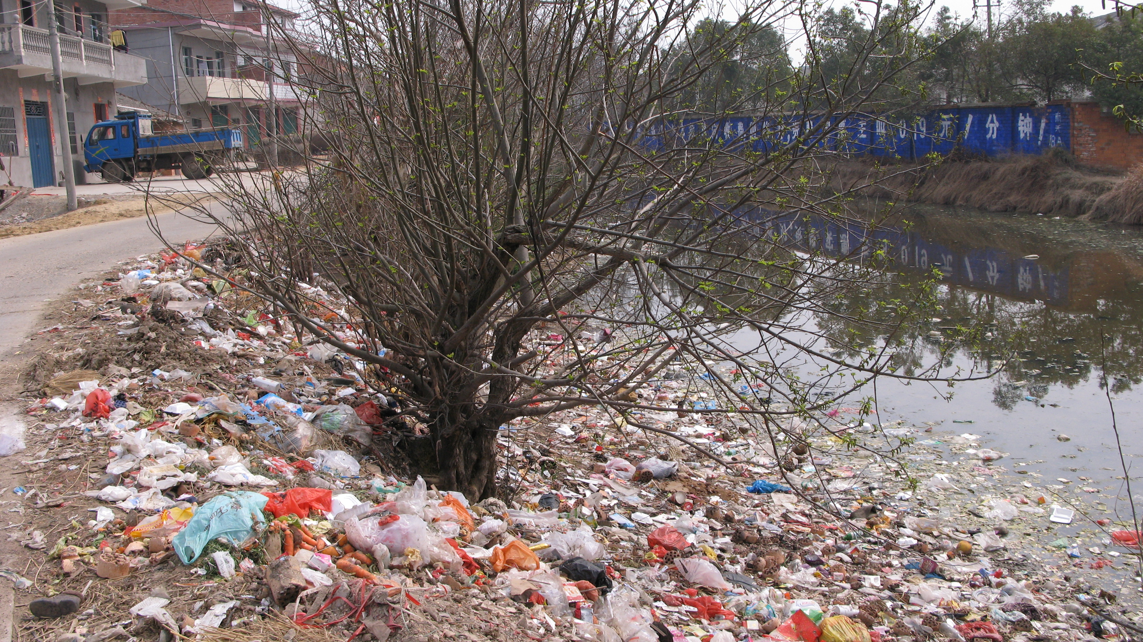 polluted river